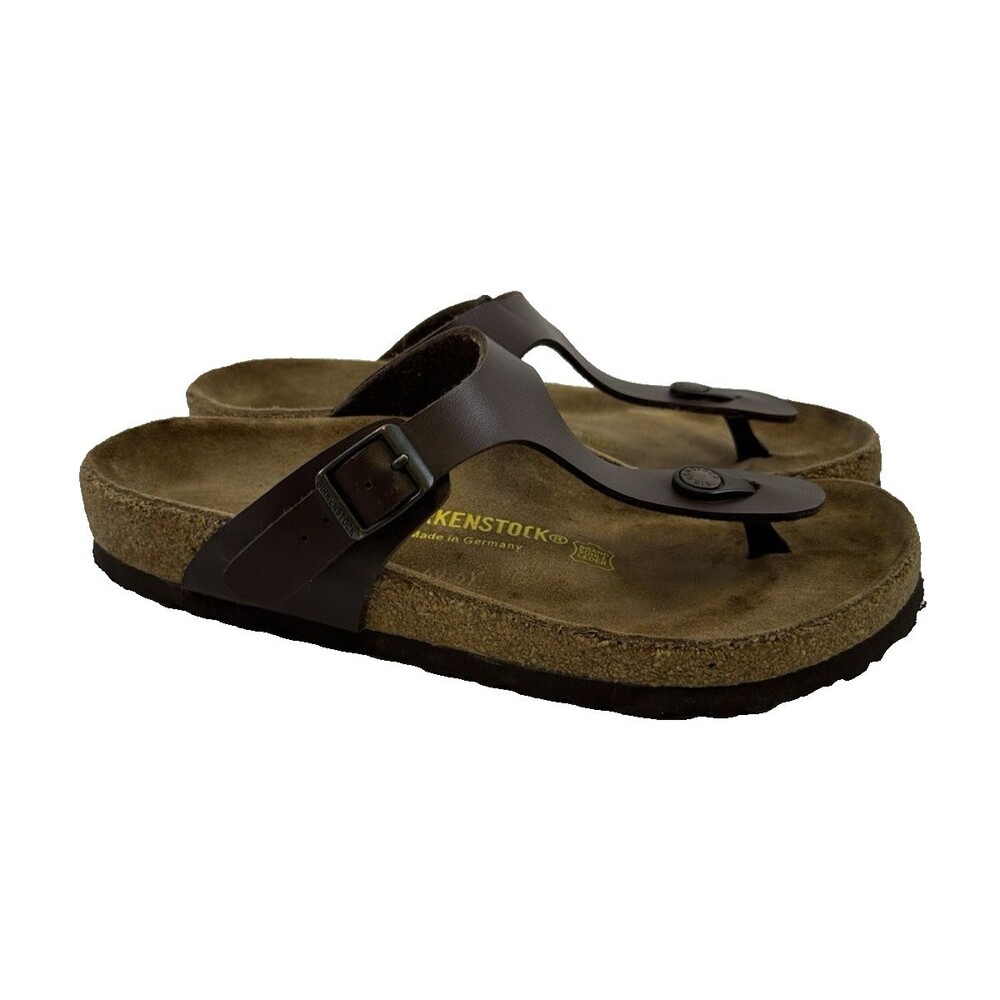 Birkenstock‎ Gizeh Sandal Birko Flor Brown Thong Slip On Comfort Womens 39 US 8